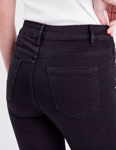 Jeans slim 5 poches denim noir femme