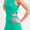 Robe moulante ouvertures vert femme