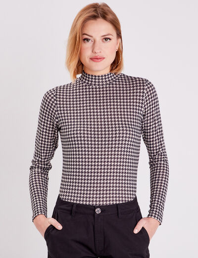 T-shirt manches longues beige femme