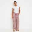 Pantalon large taille standard blanc femme