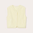 Gilet polaire sans manches jaune clair femme