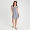 Robe trapèze sans manches bleu gris femme