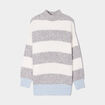 Pull col montant gris clair femme