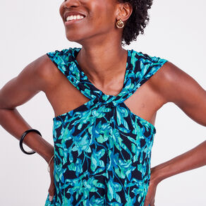 Blouse bretelles larges noir femme