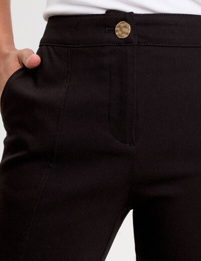 Pantalon bootcut stretch noir femme