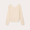 Pull avec col bateau ecru femme