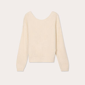 pull avec col bateau ecru femme Pull avec col bateau ecru femme
