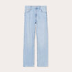 Jeans droit taille haute denim double stone femme