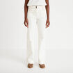 Jean bootcut taille haute denim blanc femme