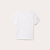 T-shirt manches courtes brodé blanc femme