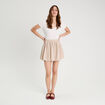 Robe évasée effet 2-en-1 ecru femme