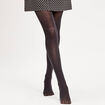 Collants fils métallisés noir femme