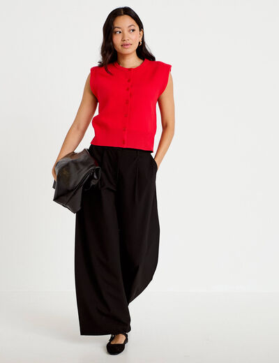 Pantalon bootcut taille standard noir femme
