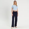 T-shirt cropped bleu clair femme