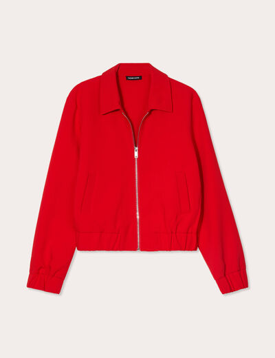 Veste zippée rouge femme