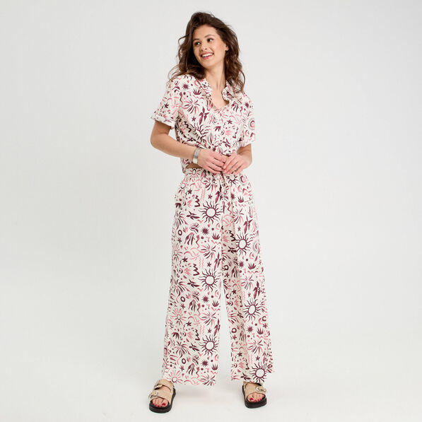 pantalon large rose femme Pantalon large rose femme