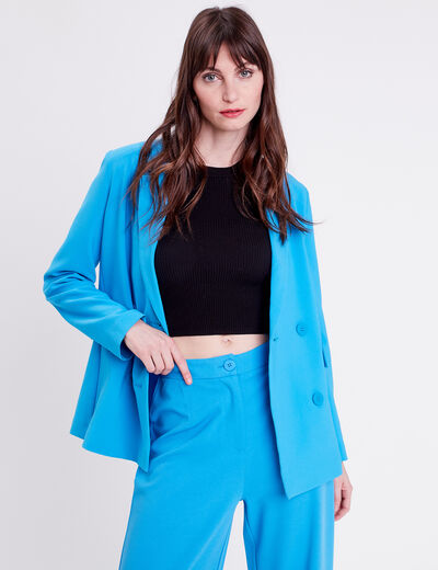 Veste blazer bleu femme