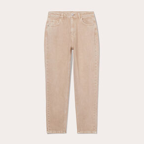 Jeans mom taille haute sable femme