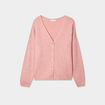 Gilet manches longues rose pastel femme