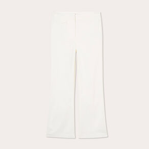 Pantalon large fluide ecru femme