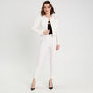 Veste courte cintr&eacute;e ecru femme