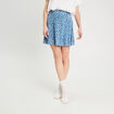 Jupe-short patineuse bleu clair femme