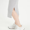 Jupe midi tricot crayon gris clair femme