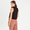 Chemise sans manches noir femme