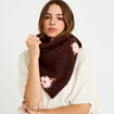 &Eacute;charpe fluide marron fonc&eacute; femme