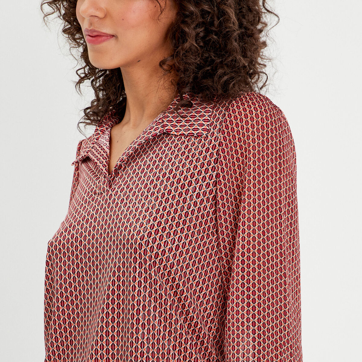 Blouse manches longues blanc femme