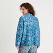 Veste effet matelass&eacute; bleu marine femme