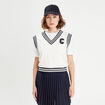 Sweat sans manches ecru femme