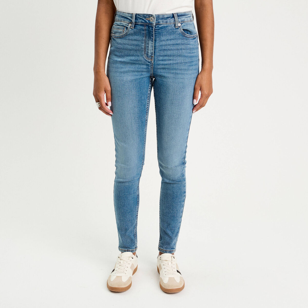 Jeans skinny push up denim double stone femme