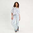Chemise manches 3/4 blanc femme