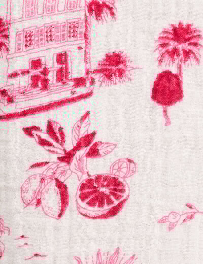Chemise manches courtes rose fushia femme