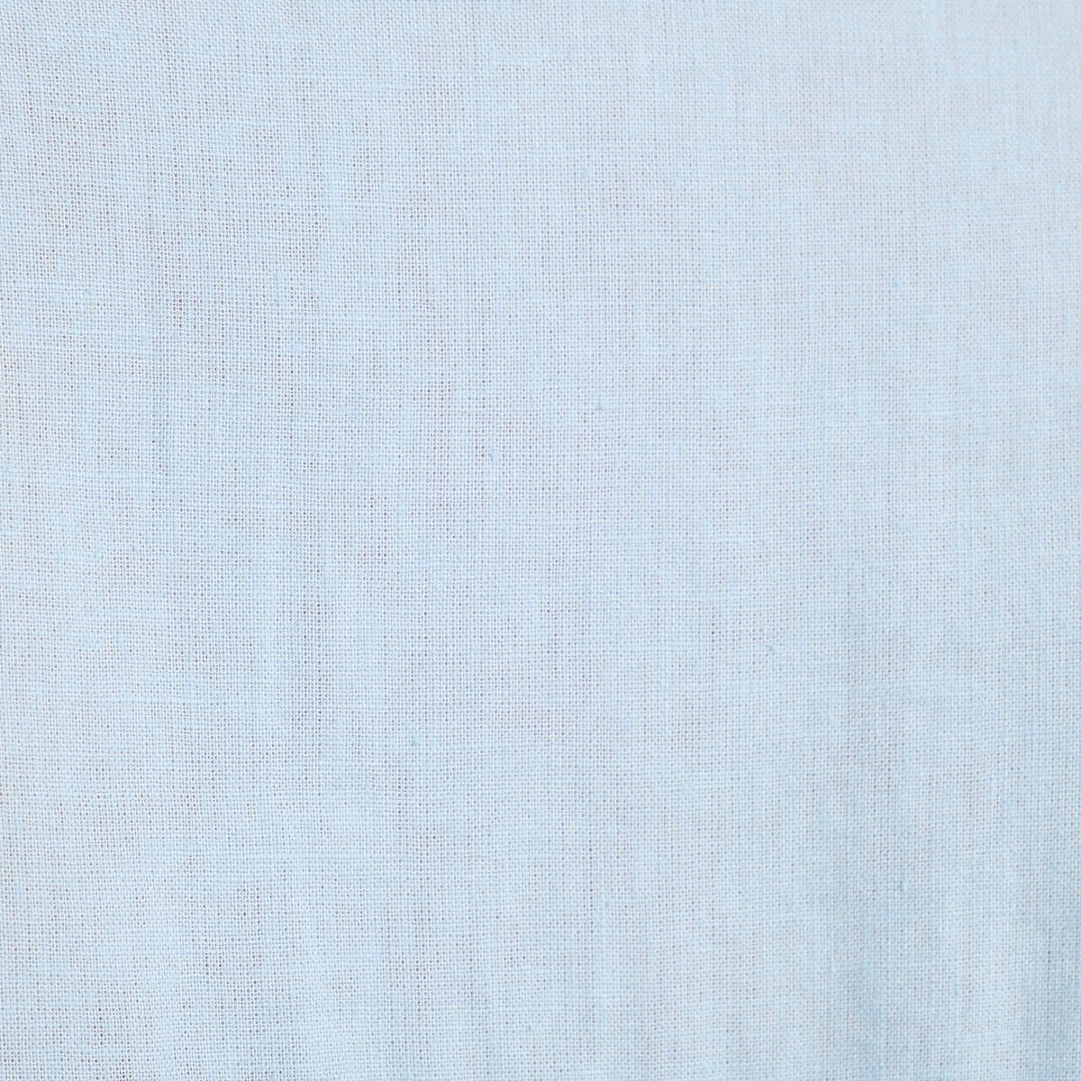 Chemise manches longues contenant du lin bleu pastel femme