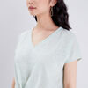 T shirt manches courtes vert clair femme