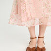 Jupe longue évasée rose pastel femme