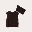 Pull 2-en-1 col amovible marron fonc&eacute; femme