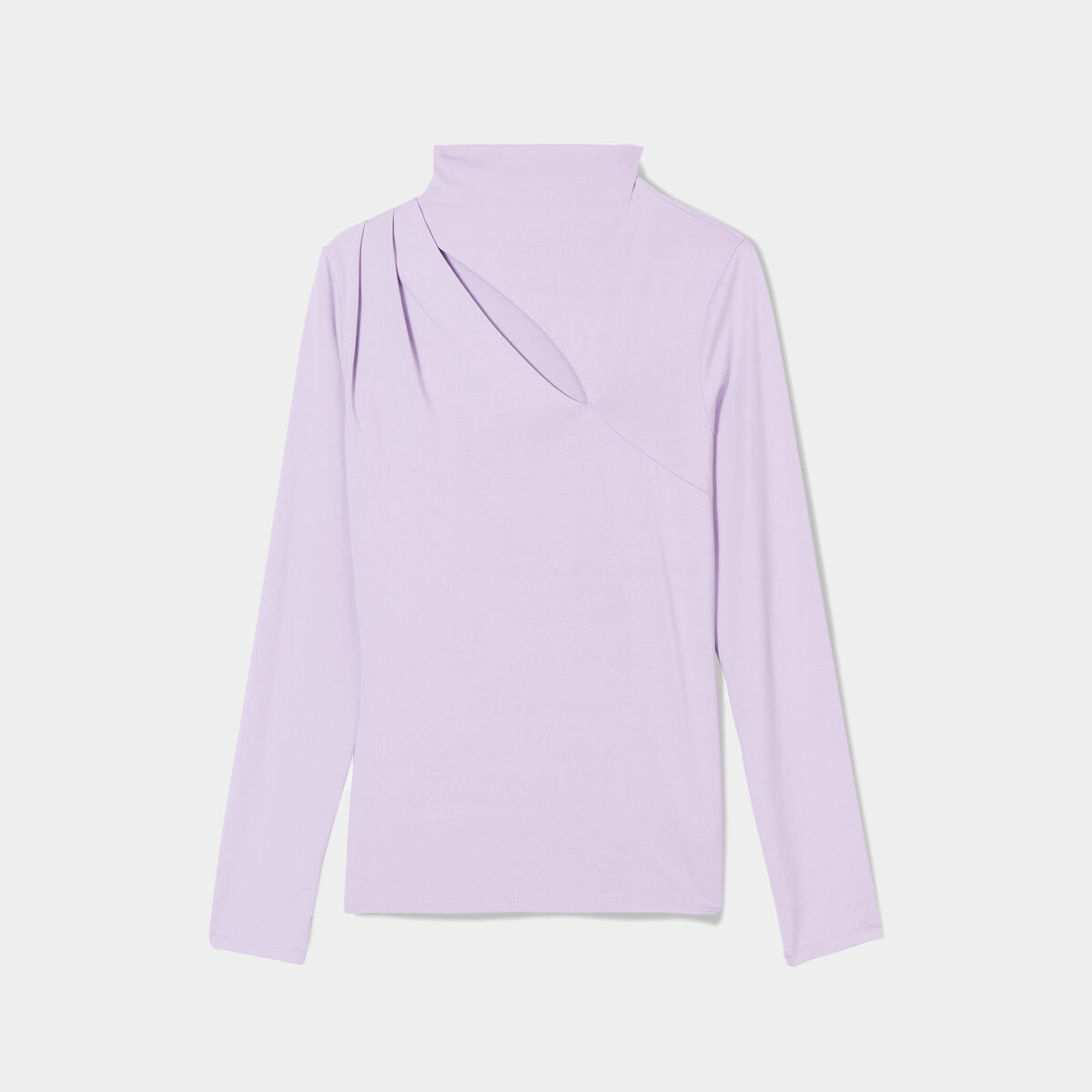 Blouse avec ouverture mauve femme