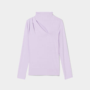 blouse avec ouverture mauve femme Blouse avec ouverture mauve femme