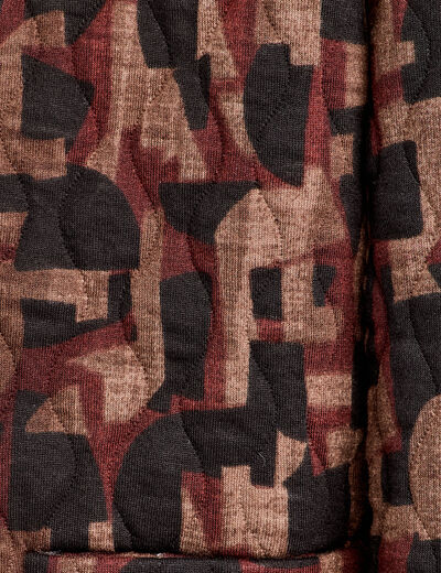 Veste matelassée marron cognac femme