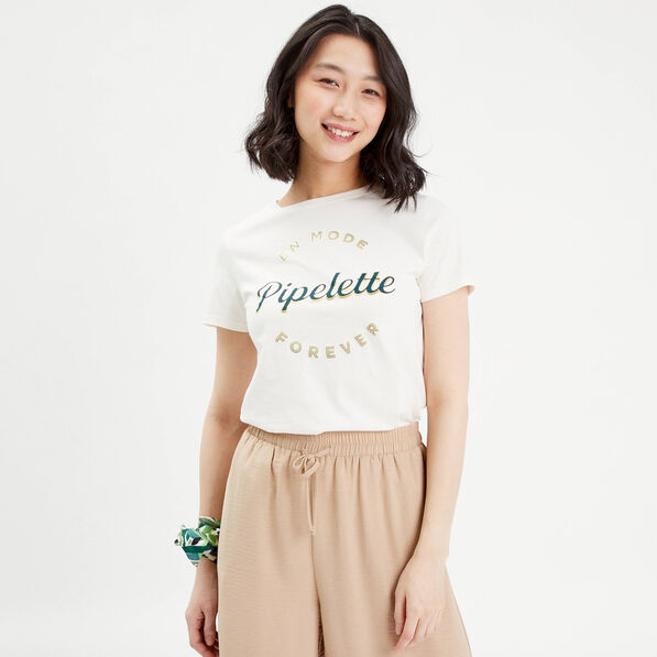 t shirt manches courtes ecru femme T-shirt manches courtes ecru femme