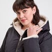 Parka r&eacute;versible &agrave; capuche noir femme