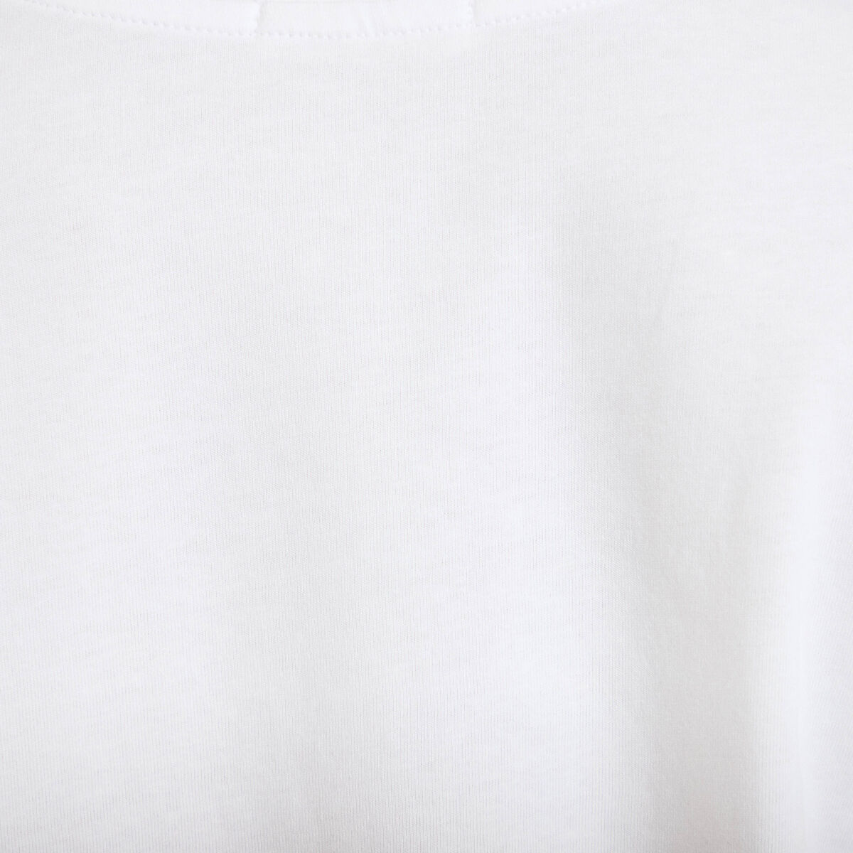 T-shirt col v manches courtes blanc femme