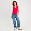 D&eacute;bardeur d&eacute;tail noeud rose vif femme