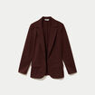 Veste blazer cintr&eacute;e marron femme