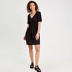 Robe évasée fluide noir femme