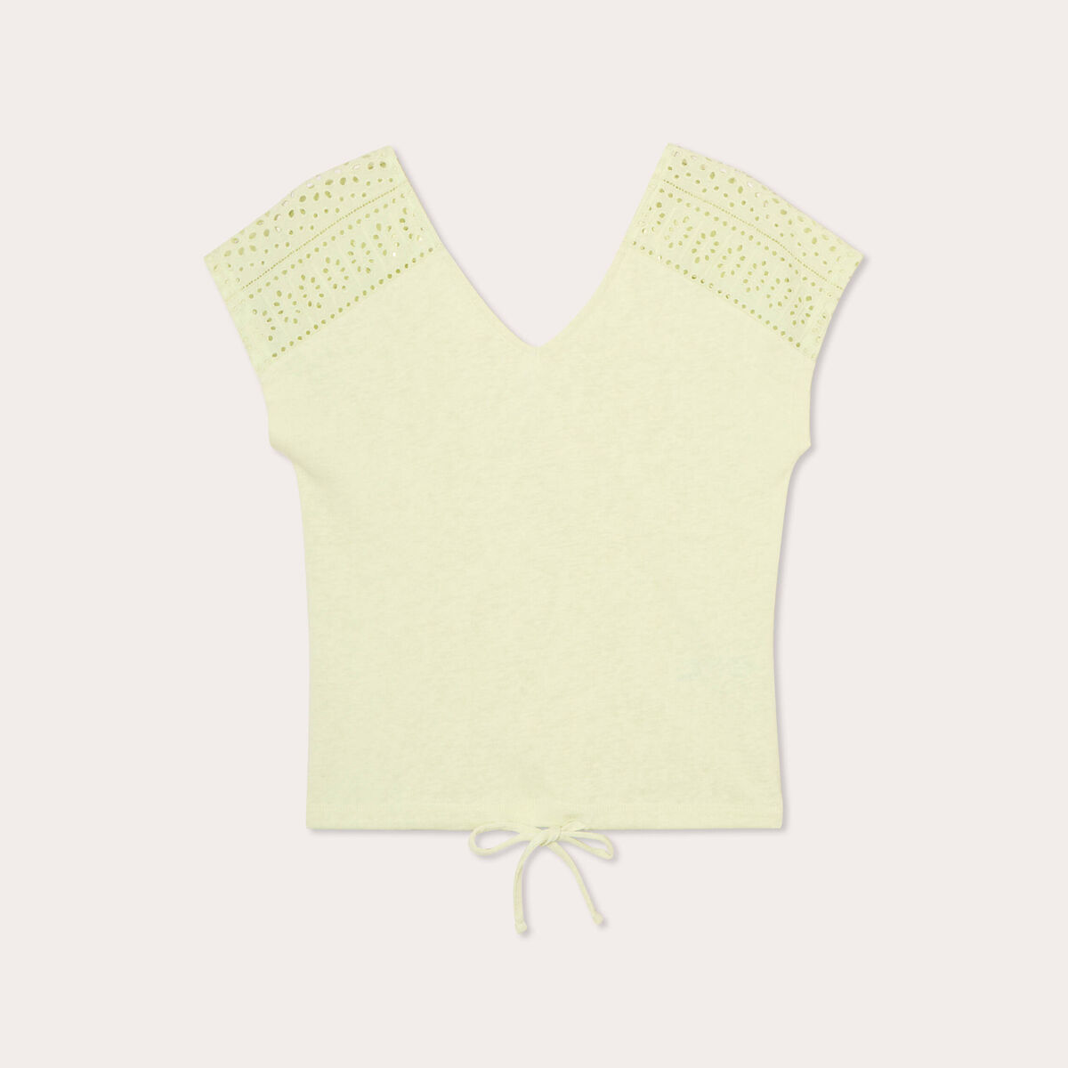 T-shirt manches courtes vert clair femme