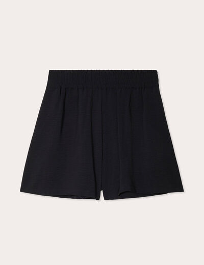 Short fluide regular noir femme